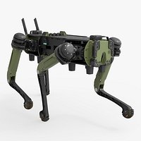 Vision 60 Tactical Robot Dog Rigged For Blender