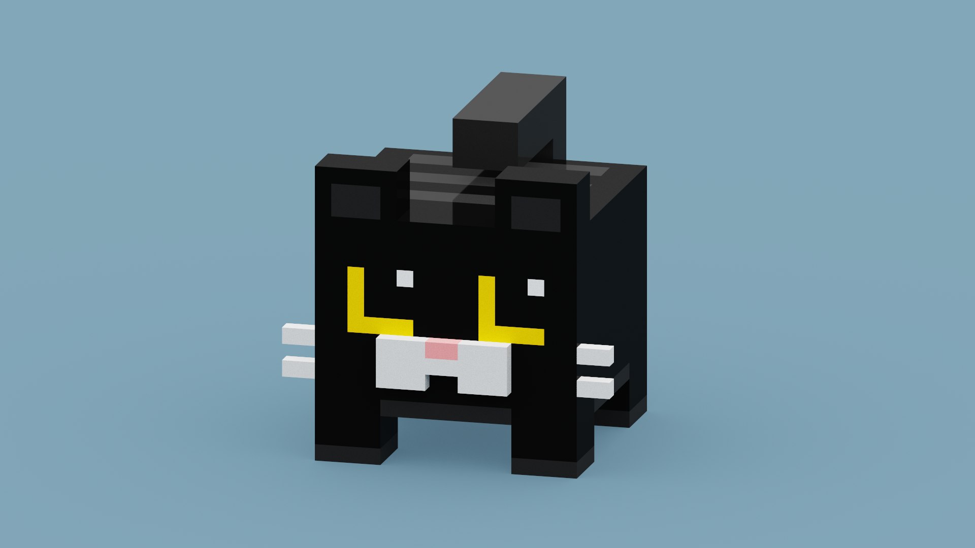 Voxel Black Cat 3D Model - TurboSquid 1979156