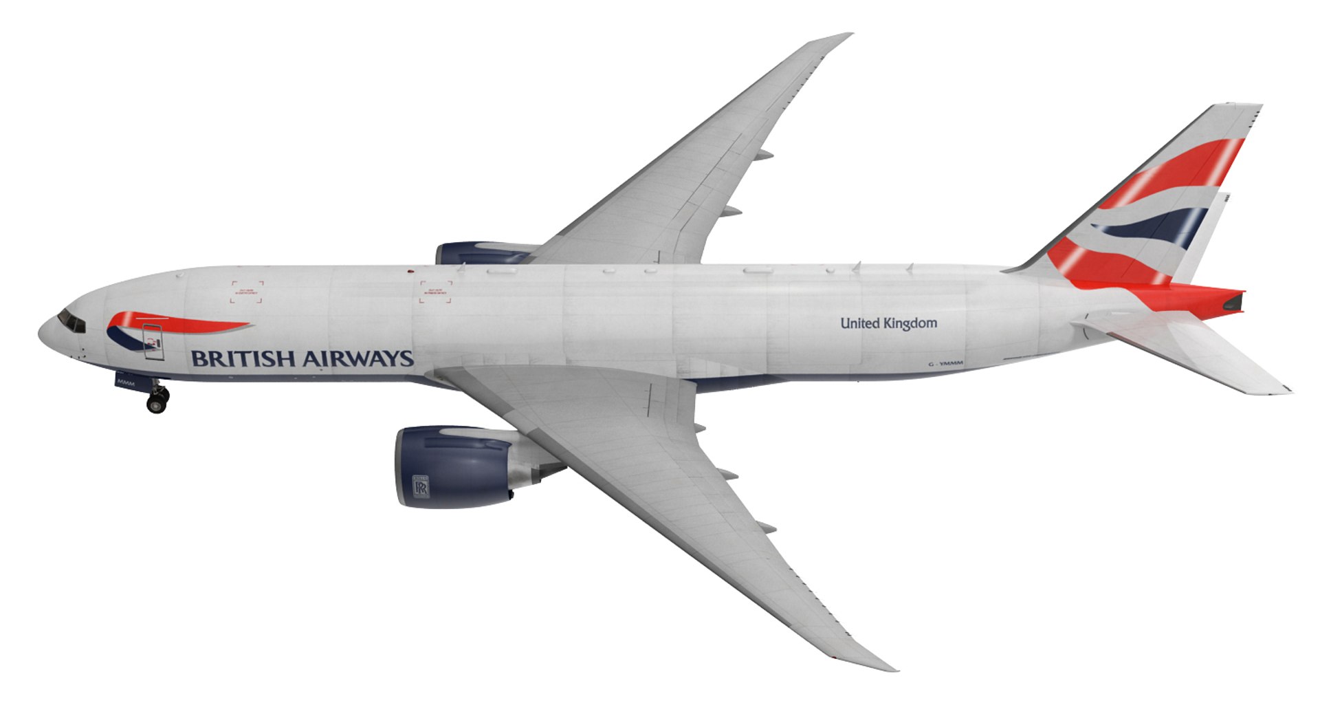 3d Model Boeing 777 Freighter British Airways