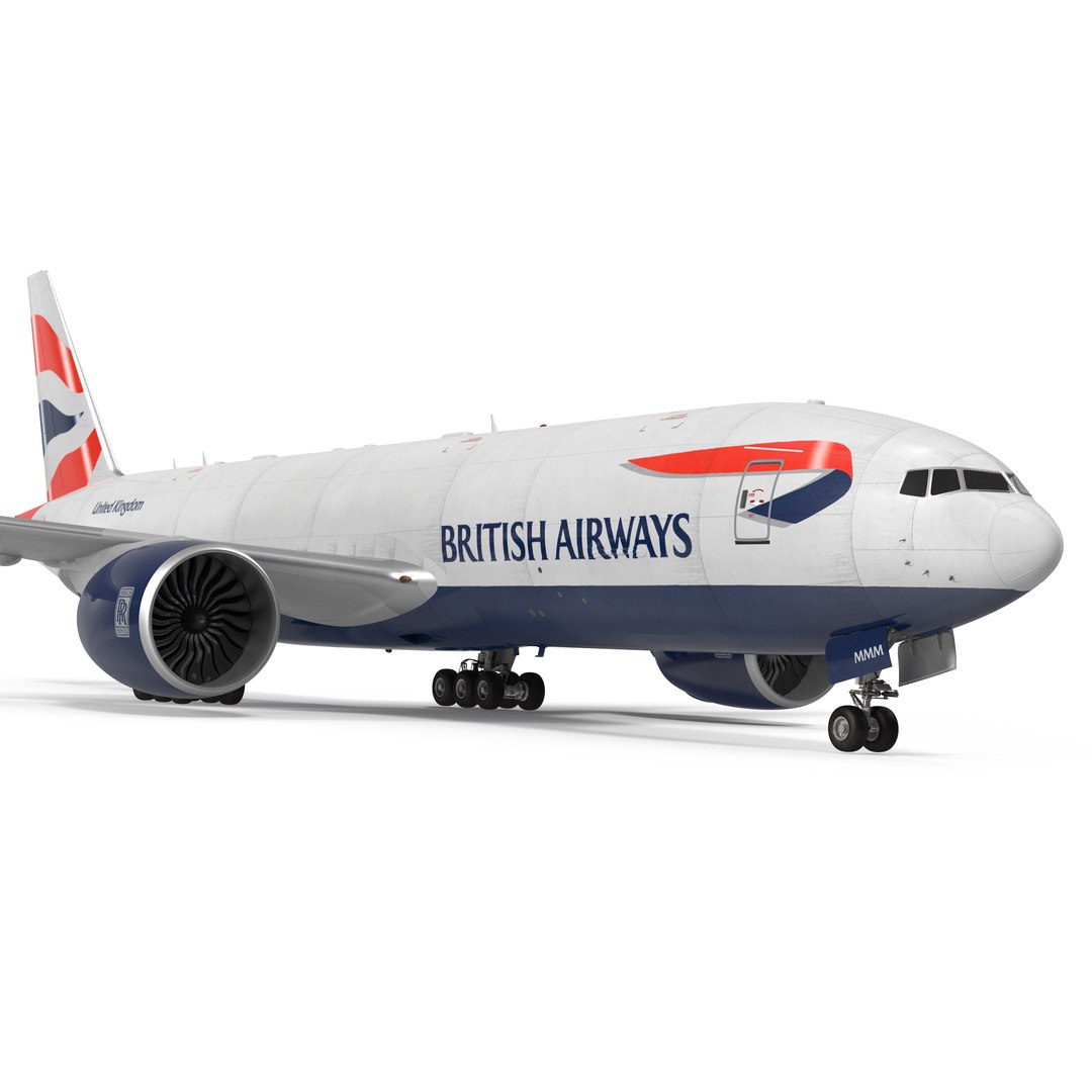 Boeing 777 Freighter British Airways 3D model preview