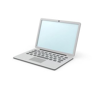 Laptop simple cartoon clean