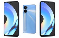 Realme 10S Blue Low Poly