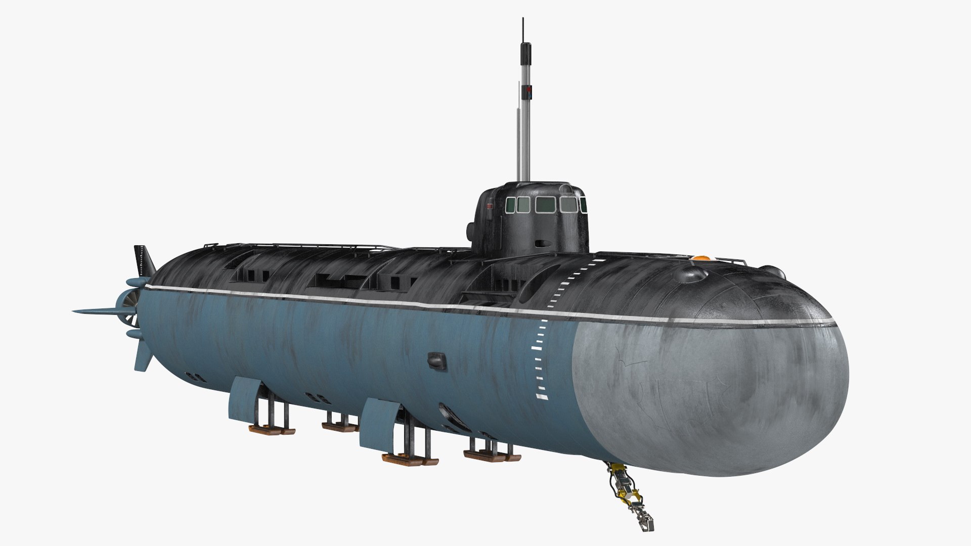 Russian Deep-Sea Nuclear Submarine Losharik Rigged 3D model preview