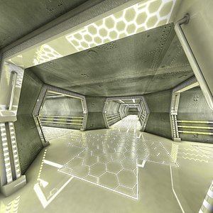 sci fi modes corridor 3D model