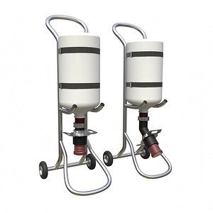 Refueling Bottle  With Trolley 2 3D model