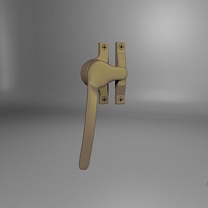 3d brass window clasp model