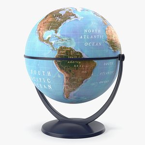 Physical World Globe with Stand