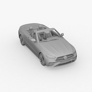 3D mercedes benz e class cabrio amg line 2021 model