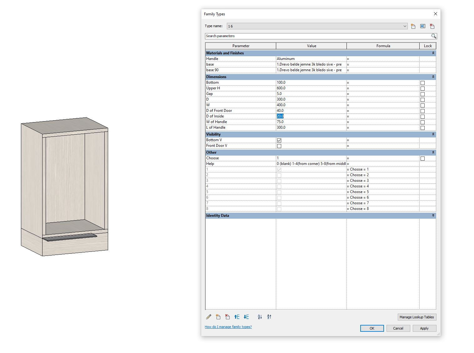 Revit family wardrobe 3D model TurboSquid 1678353