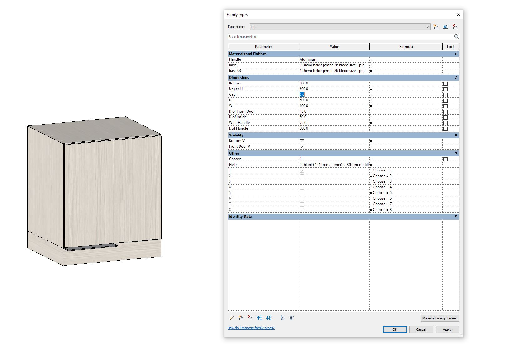 Revit family wardrobe 3D model TurboSquid 1678353