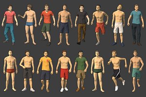 Lowpoly Rigged Male Essentials
