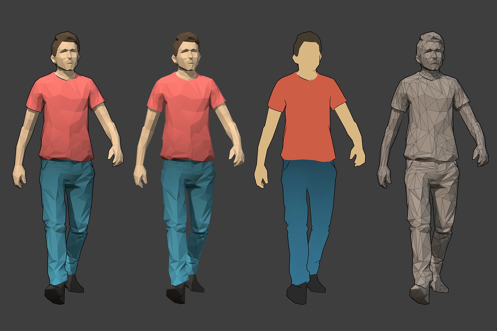 Rigged Male Characters Model - TurboSquid 1331437