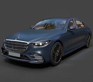 Mercedes-Benz S-Class AMG Line 2021 W223- Ultra-High Poly Luxury Sedan model
