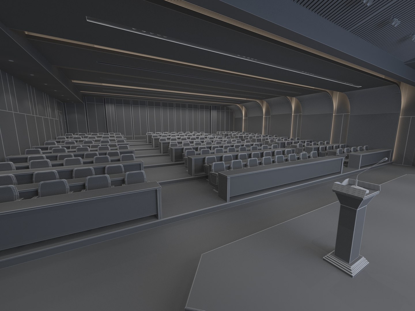 Conference Hall 1 3D - TurboSquid 2210277