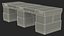 Airport Border Control Counter Blue