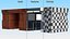 Airport Border Control Counter Blue