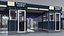 Airport Border Control Counter Blue