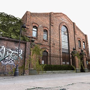 photorealistic old factory 3d model