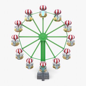 Animated ferris wheel v1 3D model
