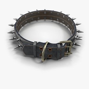 3d model spiked dog collar