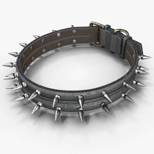 3d model spiked dog collar
