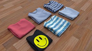 3D Textured Folded Tshirts