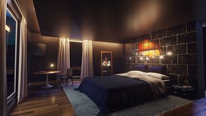 bedroom bed 3D model