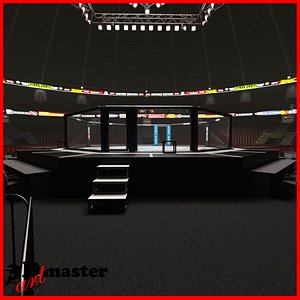 interior ufc fighting arena 3D model