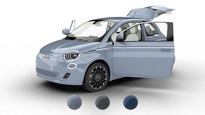 Fiat 500 2021 la Prima HQ 3d model model