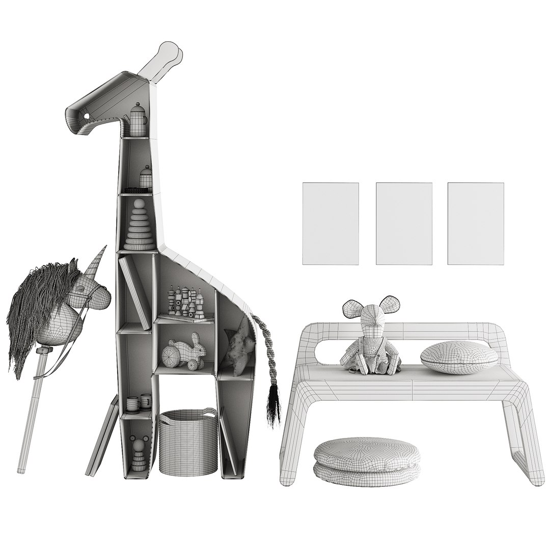 Children Room Toys And Furniture Set 02 3D Model - TurboSquid 2001894