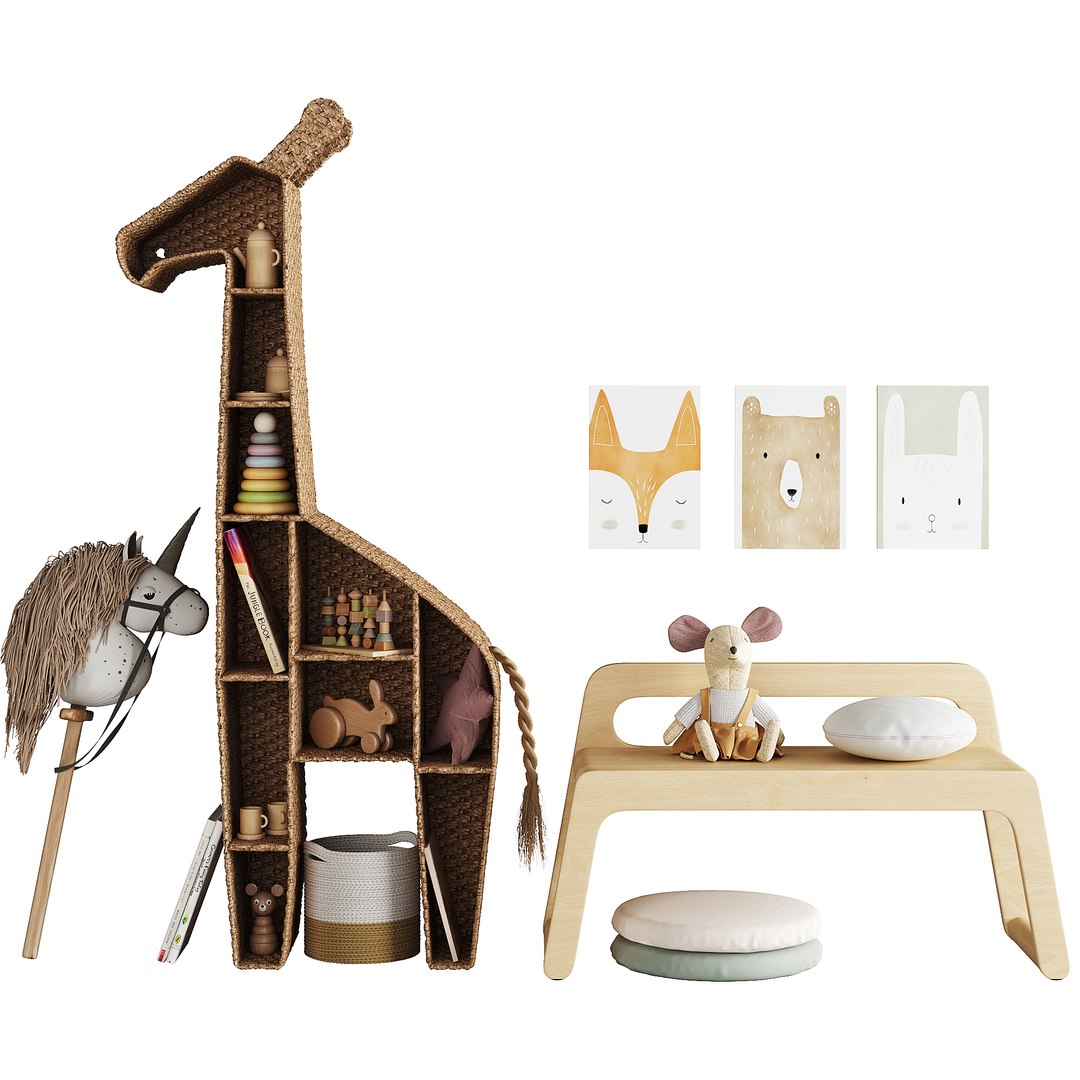 Children Room Toys And Furniture Set 02 3D Model - TurboSquid 2001894