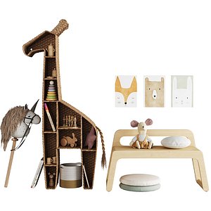 Children Room Toys And Furniture Set 02