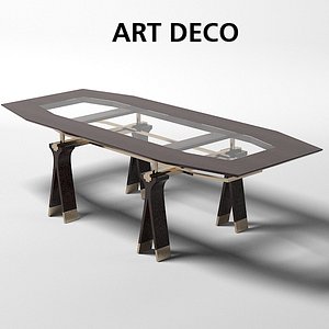3d model art deco oak