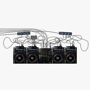DJ Booth Cables Set for DJM-900NXS2 and 4 CDJ-3000 with Real Lengths and 4 Looks