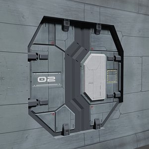 3D Sci-fi Gate model