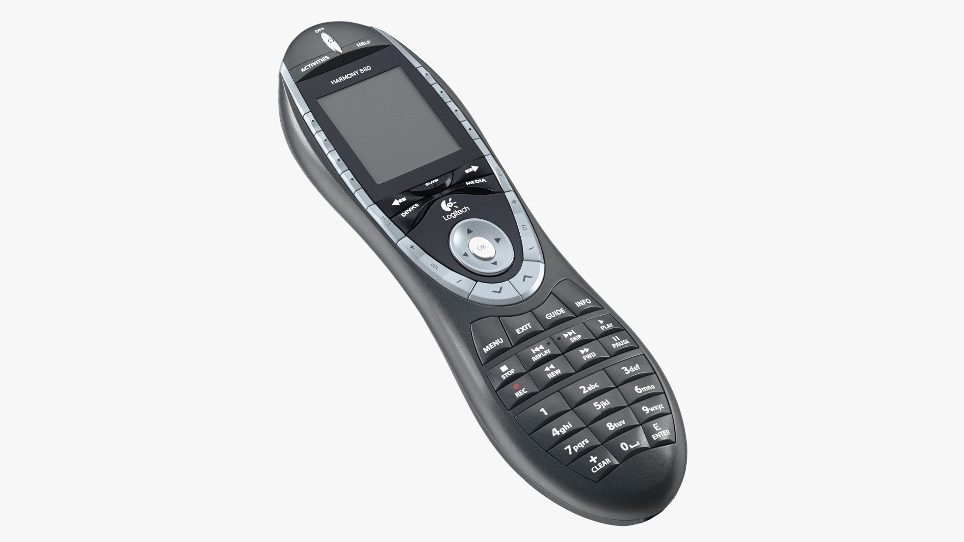 One for All Universal Remote Control Black 3D model preview