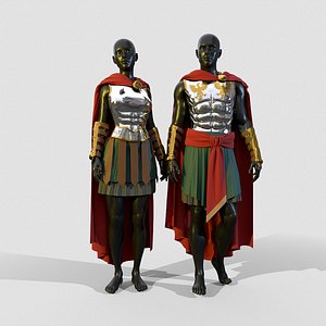 3D Spartan Warrior Costumes model