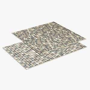 3D realistic geometric rugs