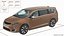 family minivan rigged car 3D model