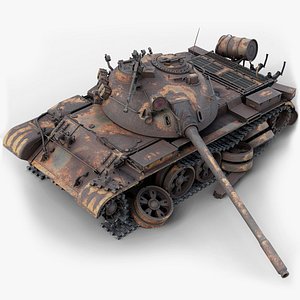 T55A Destroyed Tank