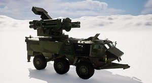 Rigged ItO 90M Air Deefense System model