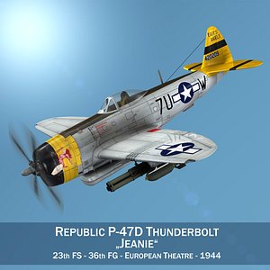 republic p-47d thunderbolt - 3D