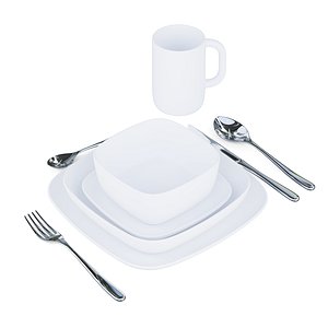 White Tableware Set