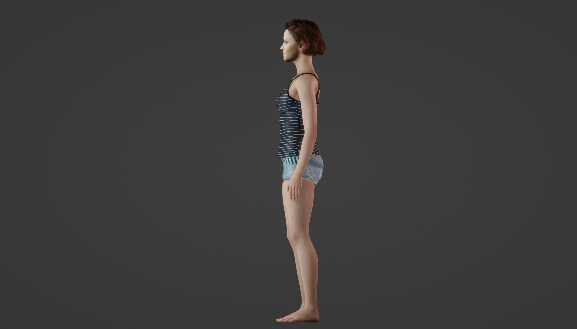 3D model Simple beautiful young woman - TurboSquid 2125955