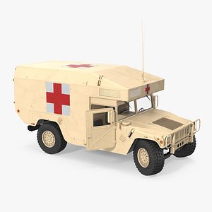 3d model ambulance car hmmwv m997