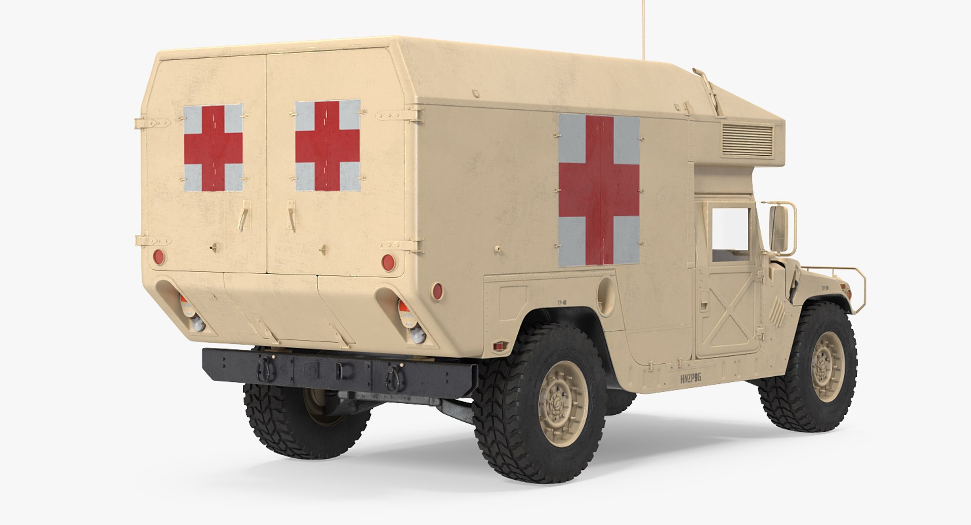 3d model ambulance car hmmwv m997