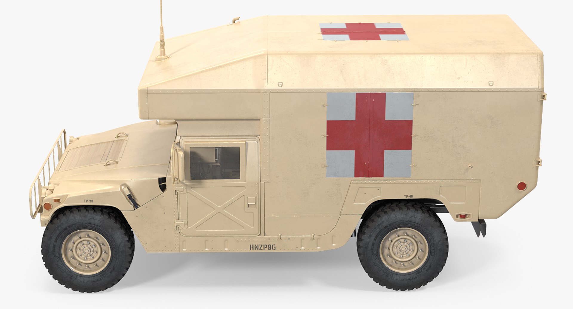 3d model ambulance car hmmwv m997