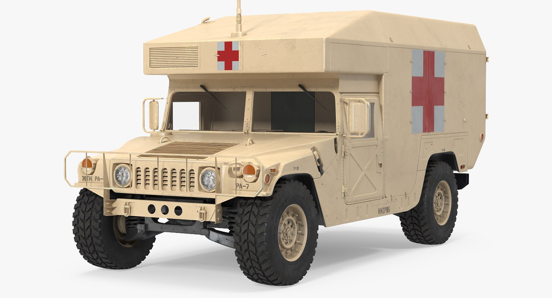 3d model ambulance car hmmwv m997