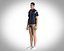 Mens denim jacket with cut and sew detailing and different fabric panel
