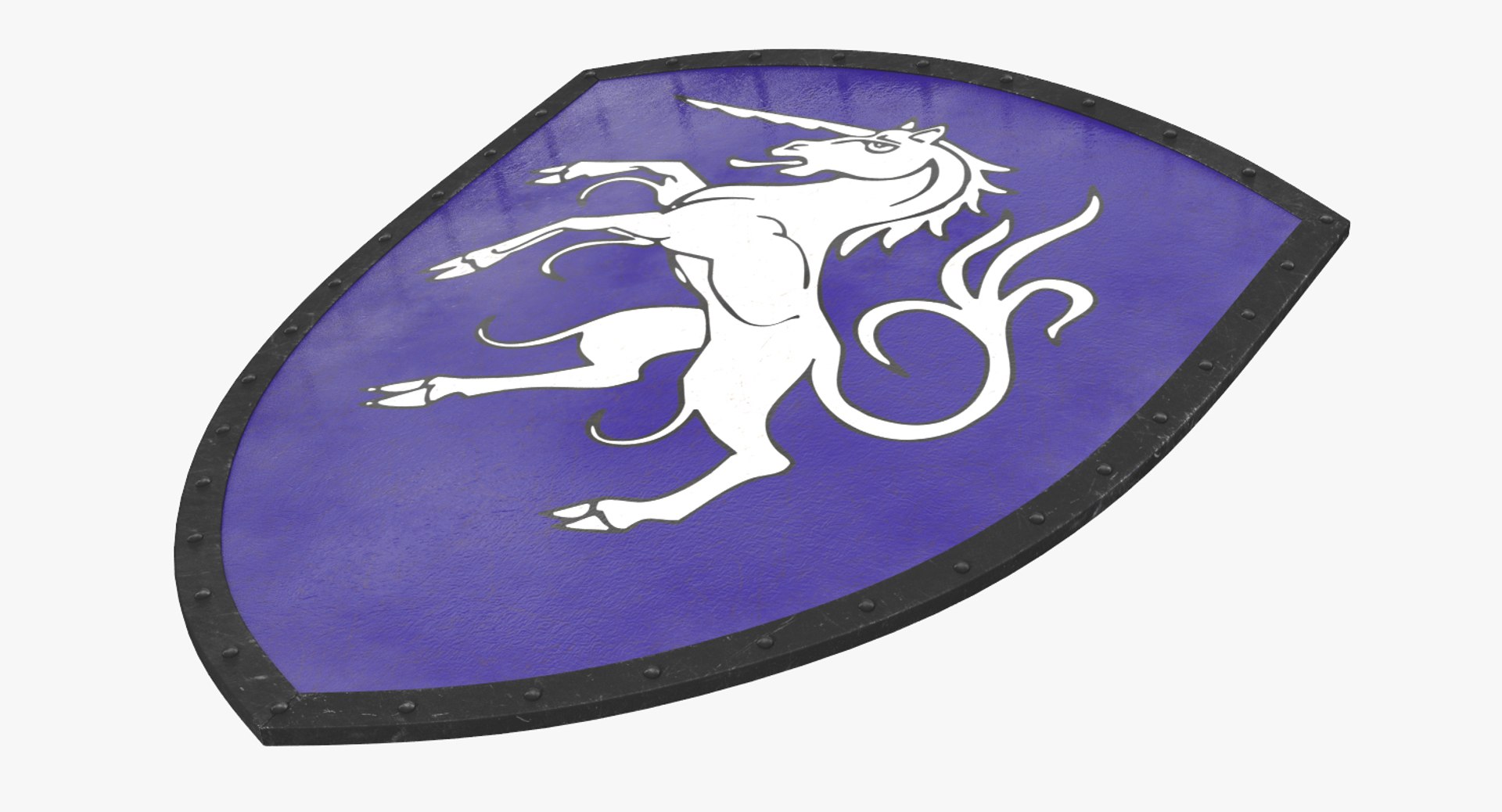 3d Unicorn Medieval Shield
